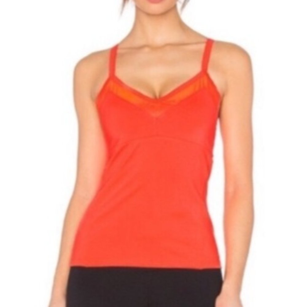 Alo Cross Back Orange Tank Top